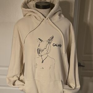 Galantis Piper Outline Cream Hoodie with Graphic Design UNISEX‎